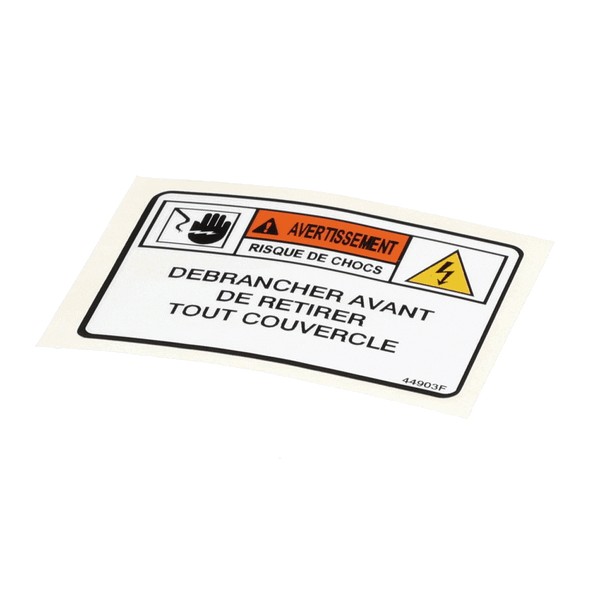 (image for) Henny Penny 44903 LABEL-WARN. DISC. POWER FRENCH